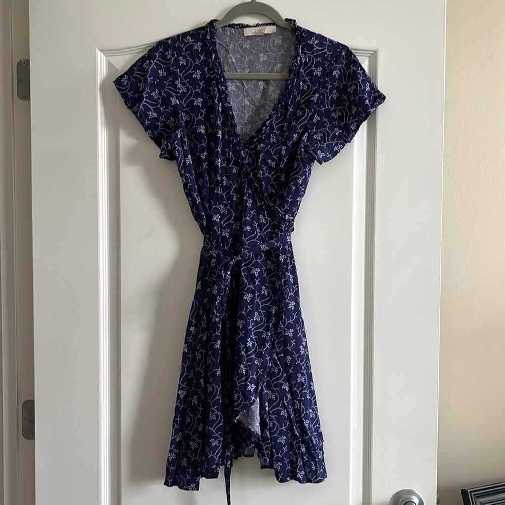 Loft Asymmetrical Wrap Dress